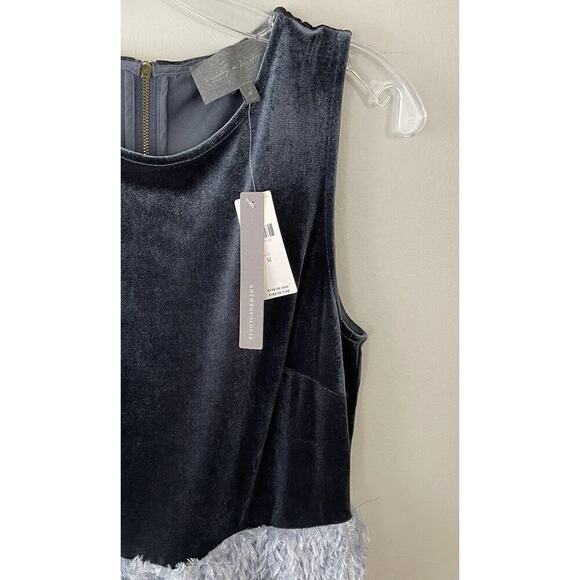 Sunday In Brooklyn Size Medium Feather Velvet Party Dress Fairy Anthropologie - Picture 7 of 9